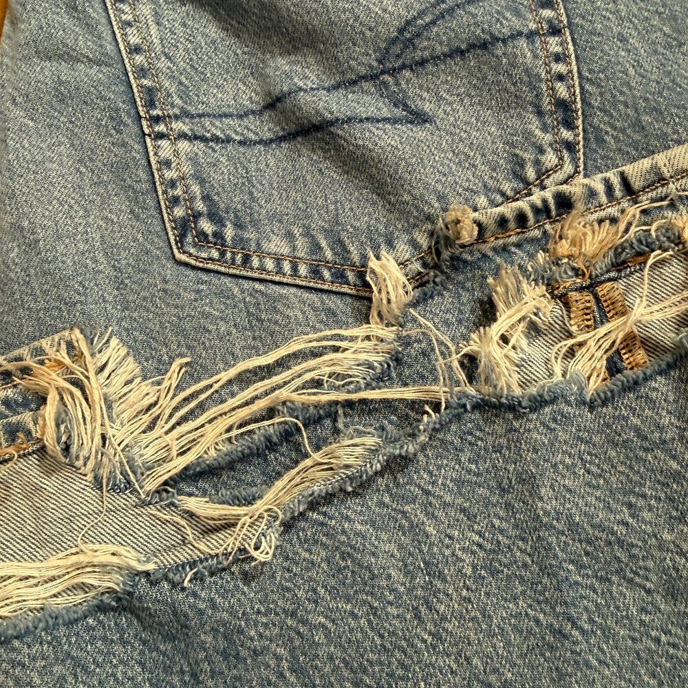 AEO American Eagle Super High Rise Baggy Wide Leg Cotton Lyocell 14 - Picture 7 of 8